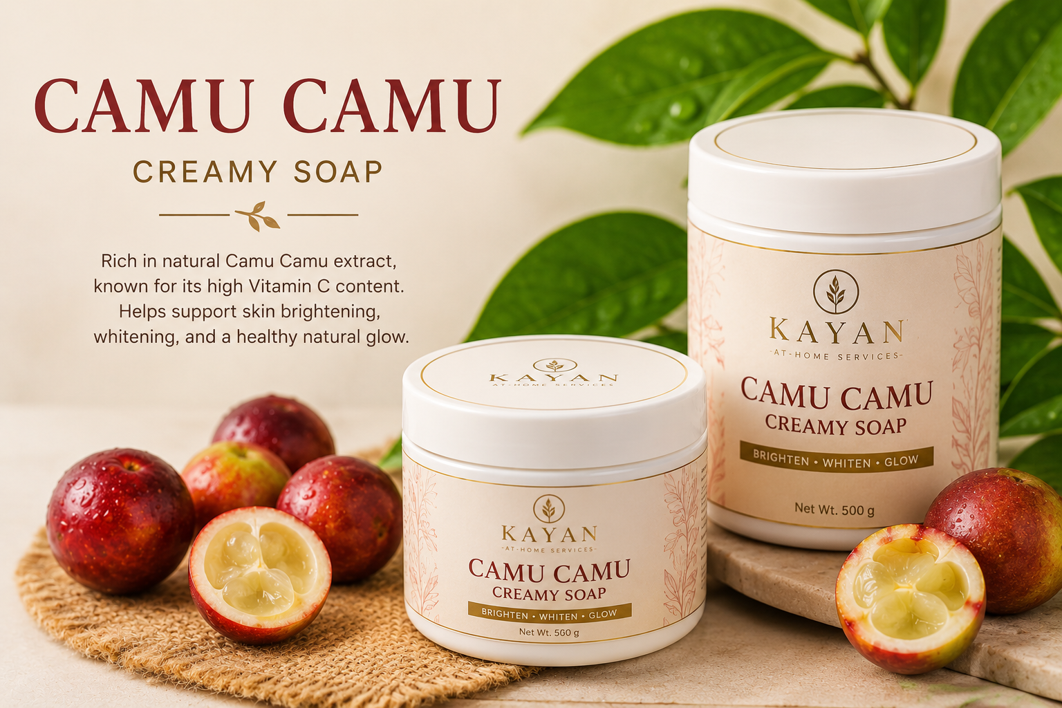 Camu Camu Creamy Soap صابونيه خلاصه الكامو كامو للتفتيح